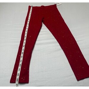 Faded Glory Girls Red Glitter Sparkle Leggings Size M 7-8 NWT